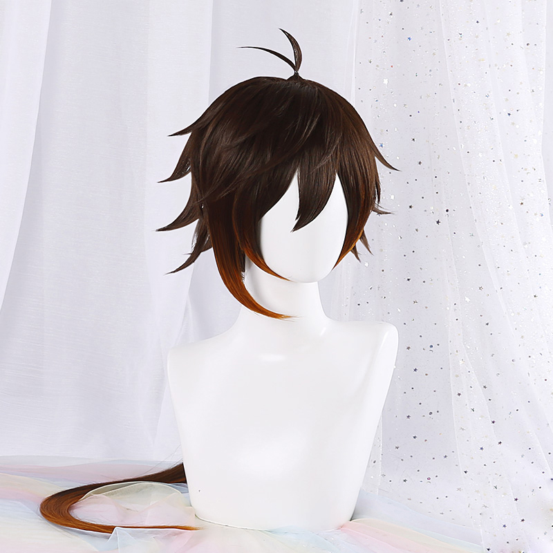 Anime Cosplay Orange Hair - High Quality Game Genshin Impact Zhongli