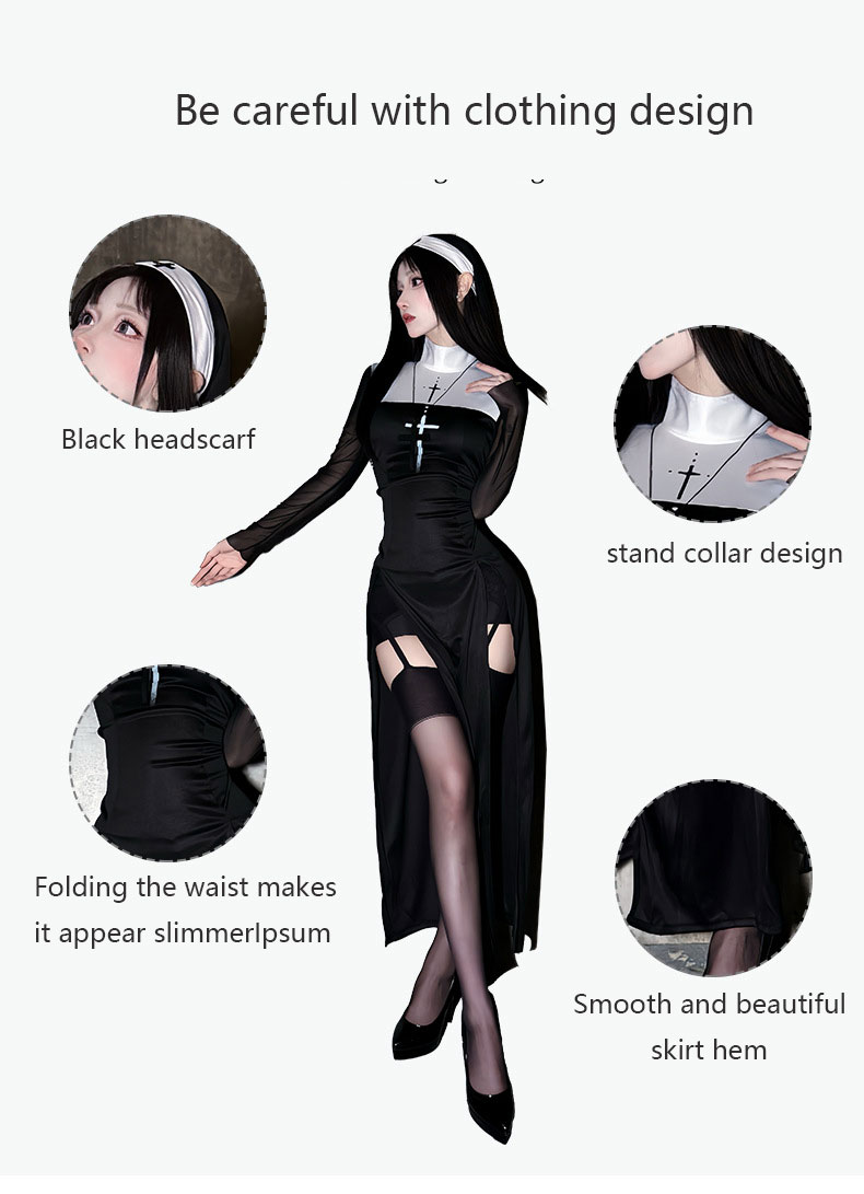 2026 Halloween adult costume c - Anime Cosplay Nun 评论和价格