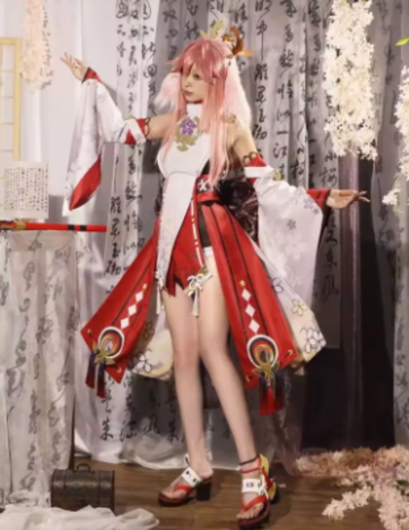 Genshin Impact Yae Miko Cospla - Anime Cosplay Kostüm 评论和价格