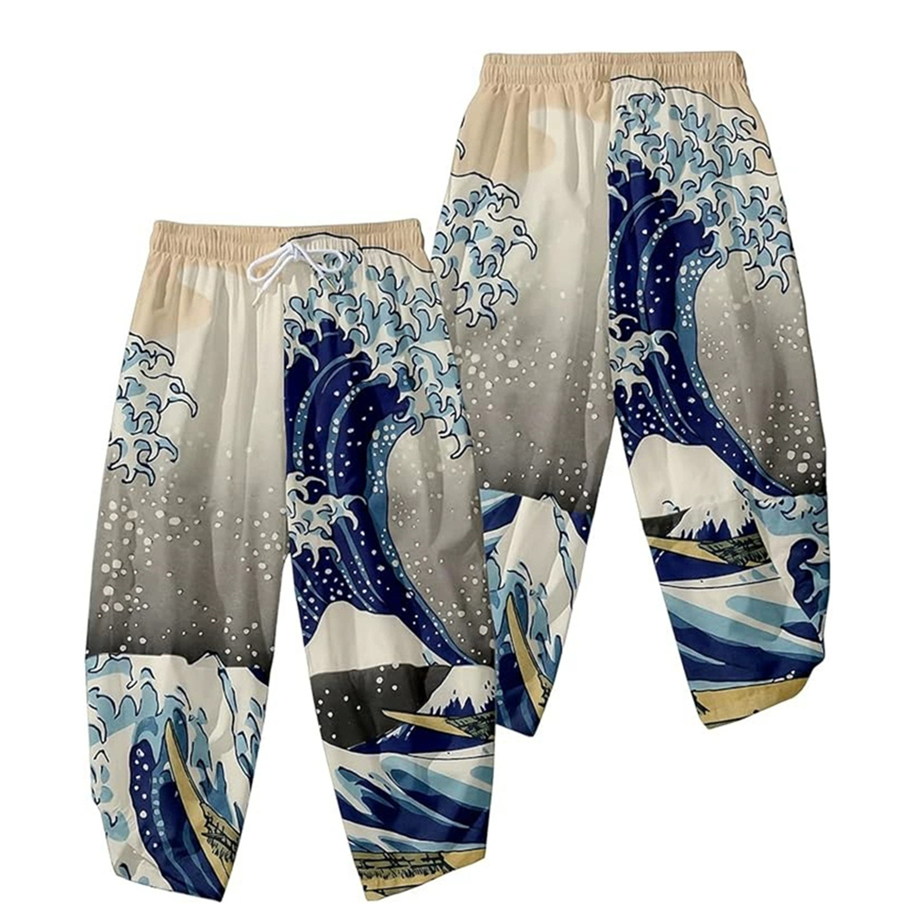 3D Kimono Pants Vintage Bloom  - Asian Cosplay Anime 评论和价格