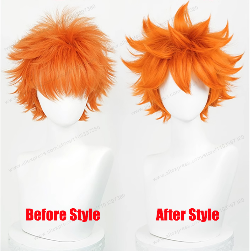 Hinata Shoyo Cosplay Wig 26cm  - Anime Cosplay Orange Hair 评论和价格