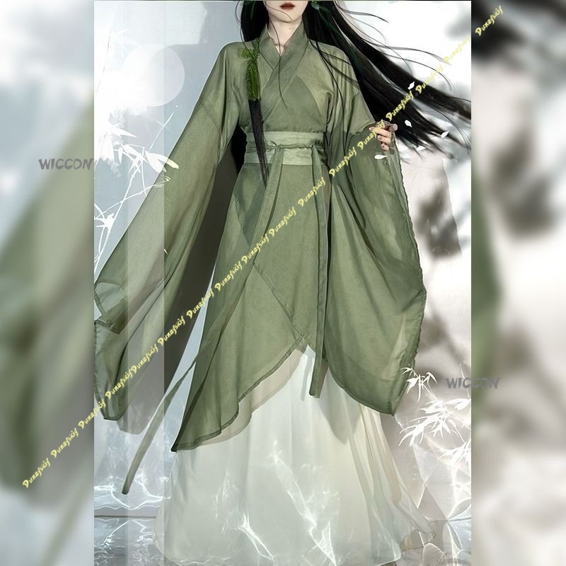 Chinese Hanfu Large-sleeved Cr - Anime Cosplay Girl With Black Hair 评论和价格