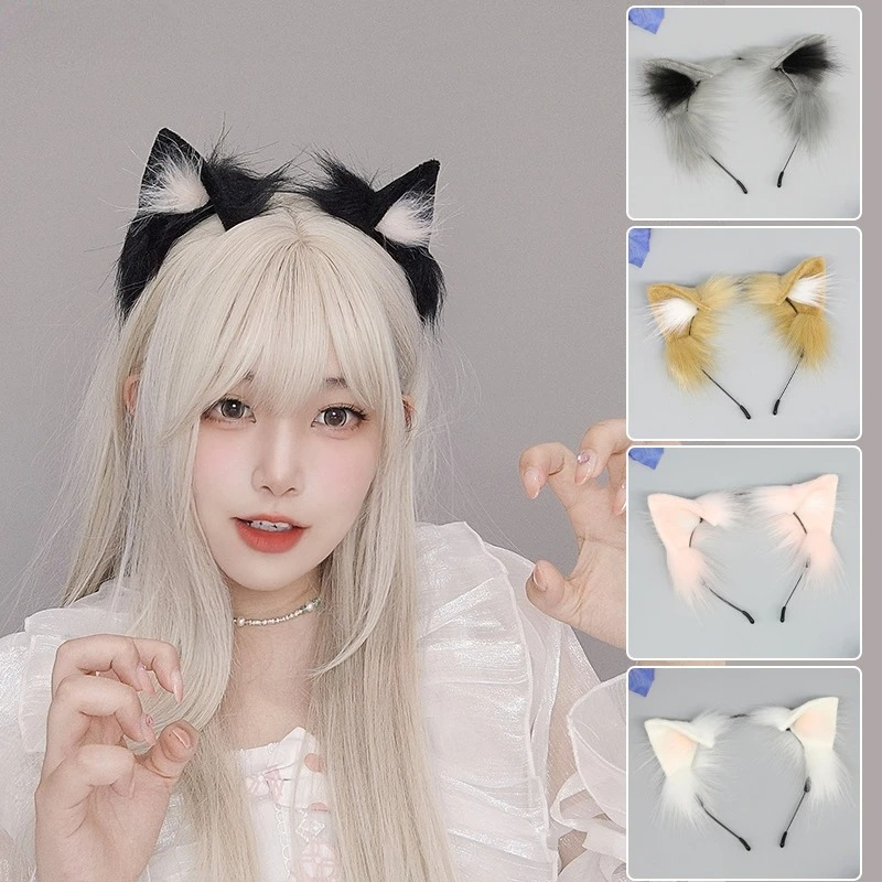1pcs Cat Ears Halloween Headba - Anime Cosplay Girl With Black Hair 评论和价格