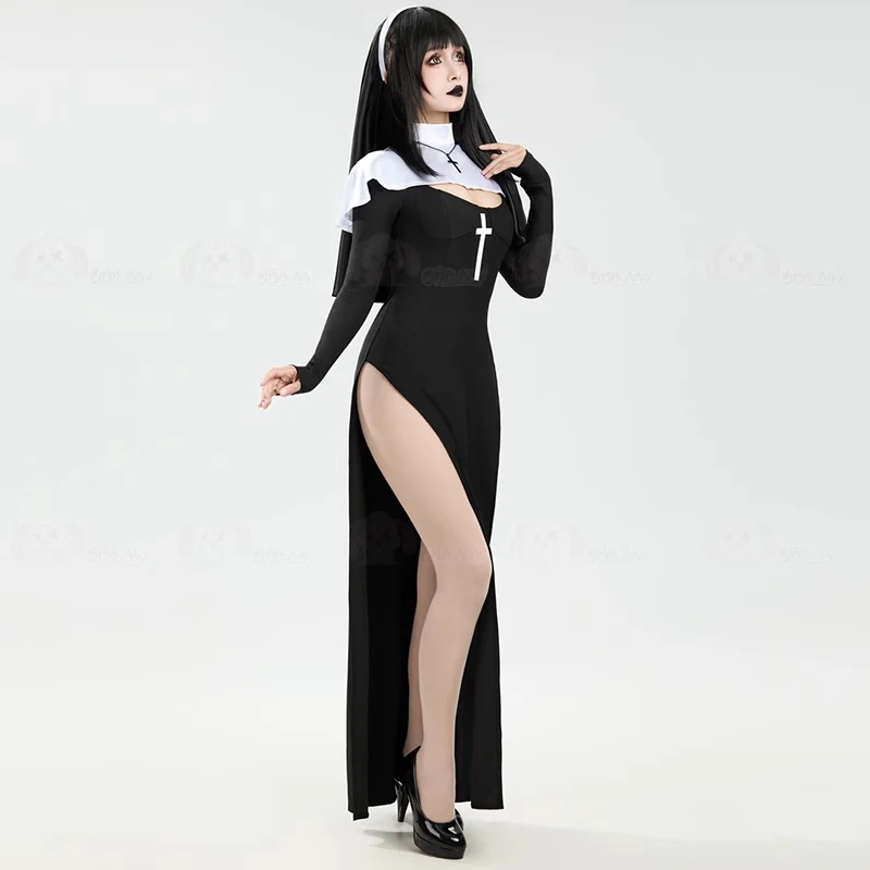 Cosplay Costume Women Sexy Lon - Anime Cosplay Nun 评论和价格