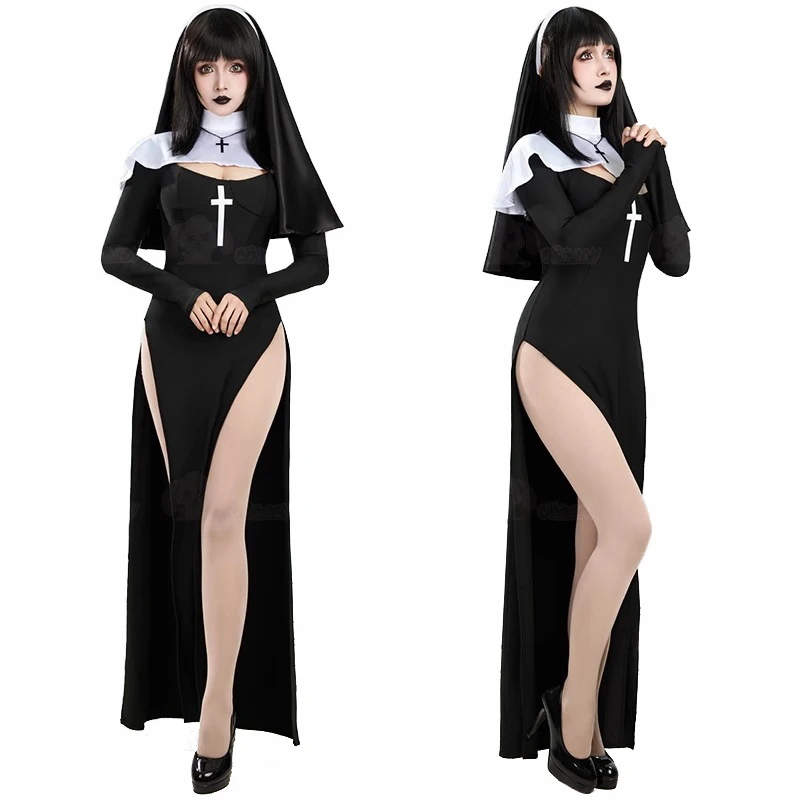 Cosplay Costume Women Sexy Lon - Anime Cosplay Nun 评论和价格