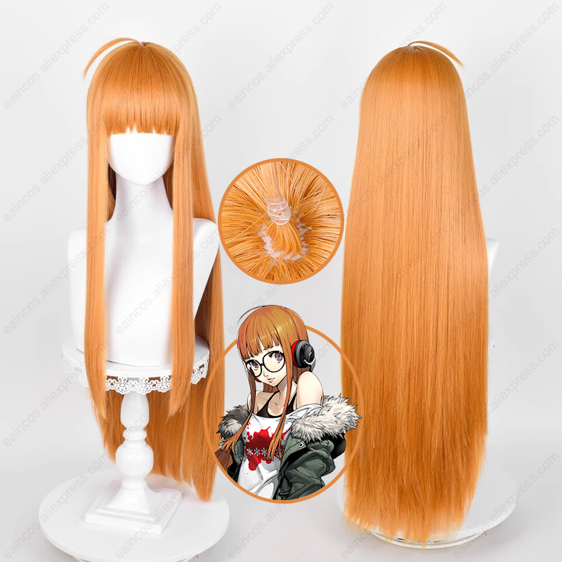 Anime Futaba Sakura Cosplay Wi - Anime Cosplay Orange Hair 评论和价格