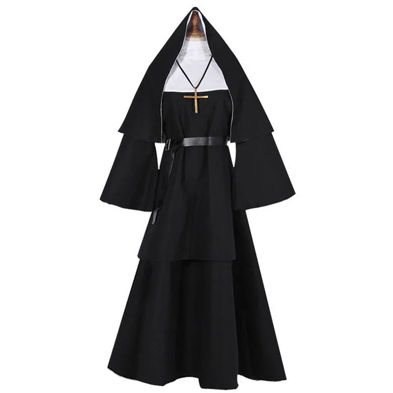 Halloween Nun Cosplay CostumeT - Anime Cosplay Nun 评论和价格