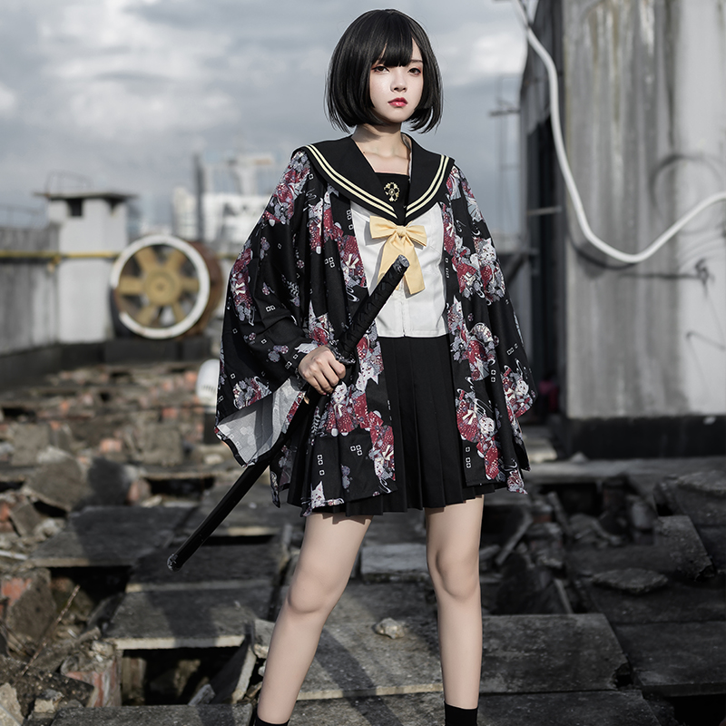 Retro Kimono Cardigan Japanese - Asian Cosplay Anime 评论和价格