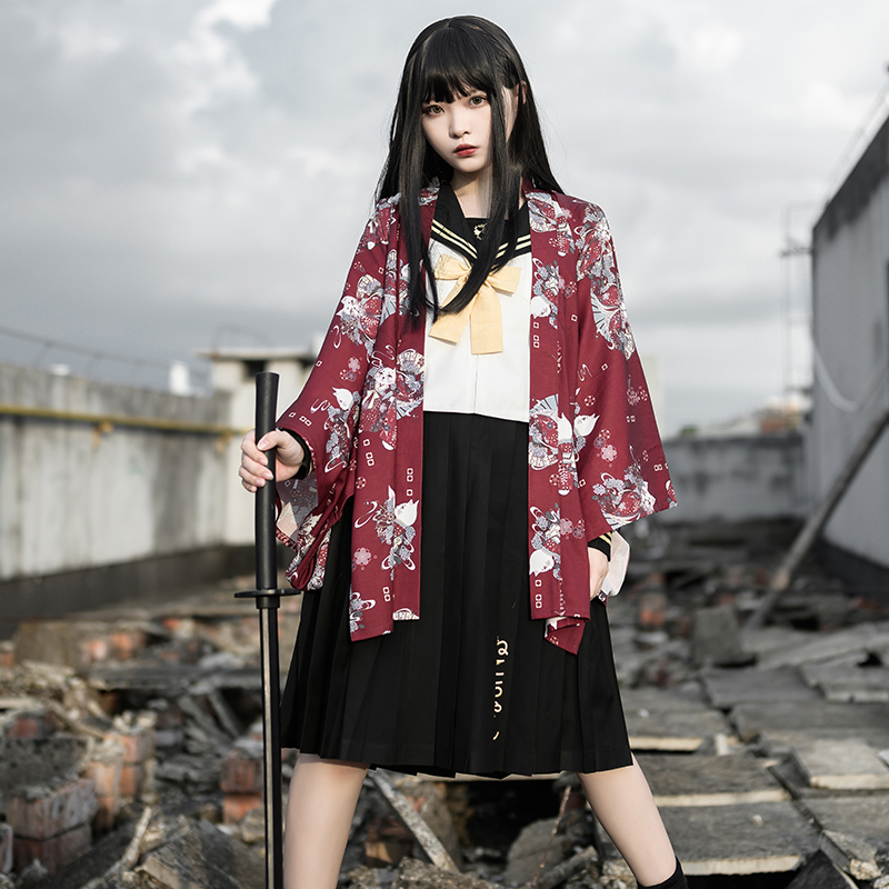 Retro Kimono Cardigan Japanese - Asian Cosplay Anime 评论和价格