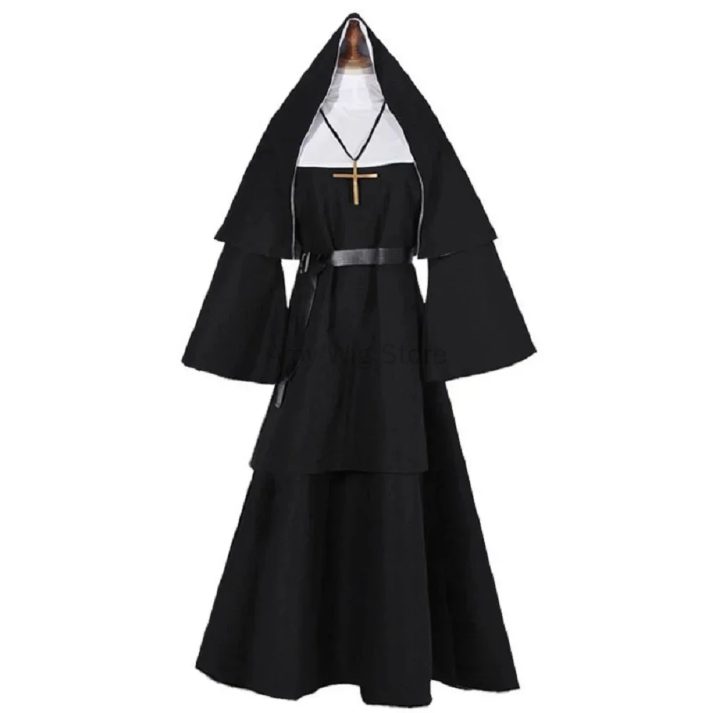 Nun Costume for Women Scary Ha - Anime Cosplay Nun 评论和价格