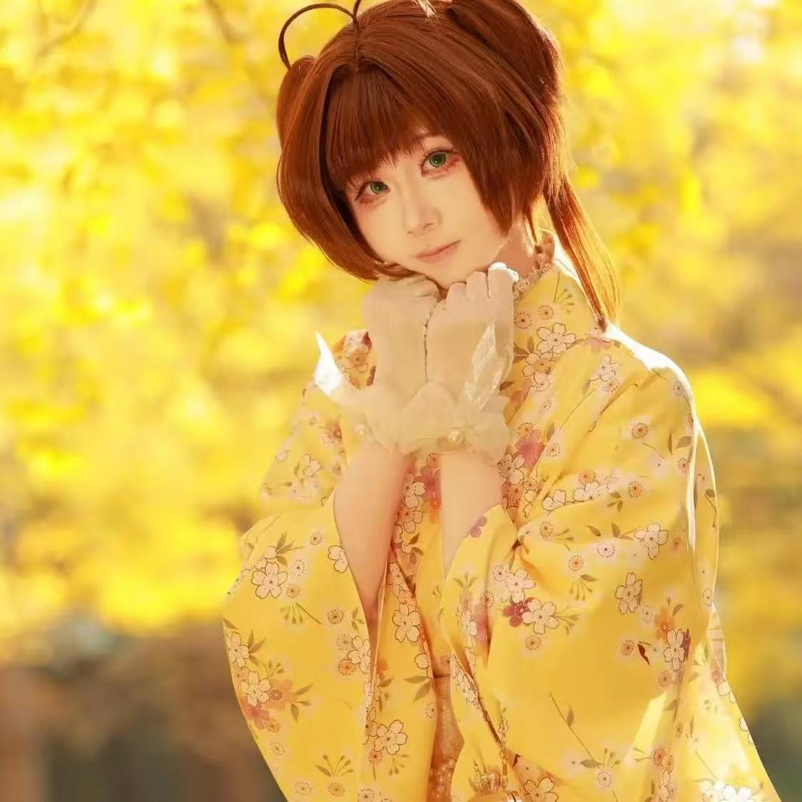 Cute Anime Kimono for Girls Ye - Asian Cosplay Anime 评论和价格