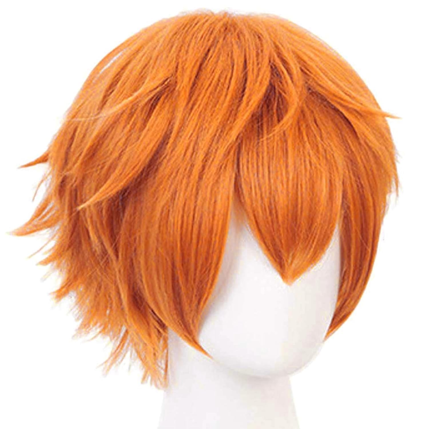 Short Orange Wig for Men Orang - Anime Cosplay Orange Hair 评论和价格
