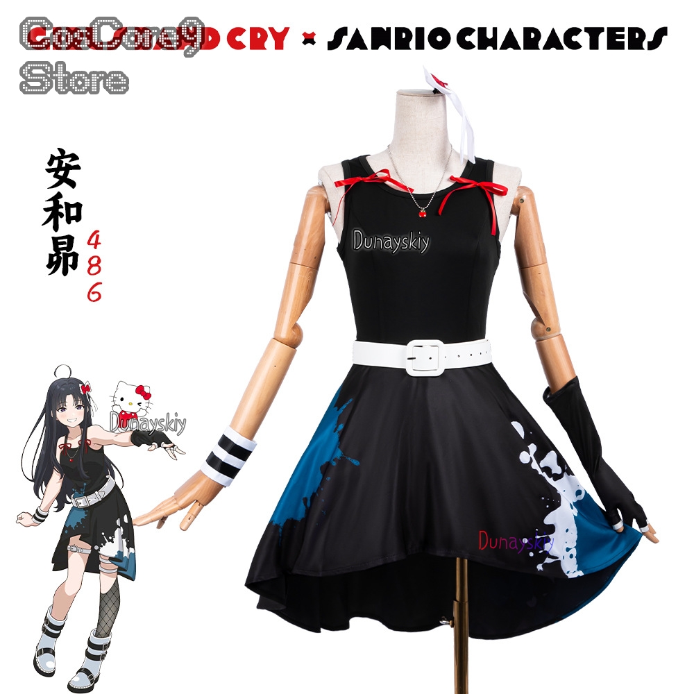 Subaru Awa Cosplay 코스프레 Black  - Anime Cosplay Girl With Black Hair 评论和价格