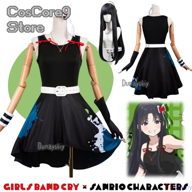 Subaru Awa Cosplay 코스프레 Black  - Anime Cosplay Girl With Black Hair 评论和价格