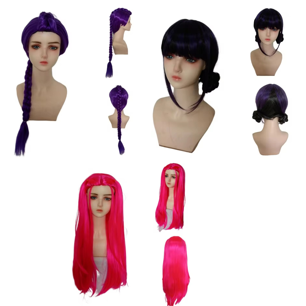 Anime Long Purple Braiding Hai - Anime Cosplay Girl With Black Hair 评论和价格