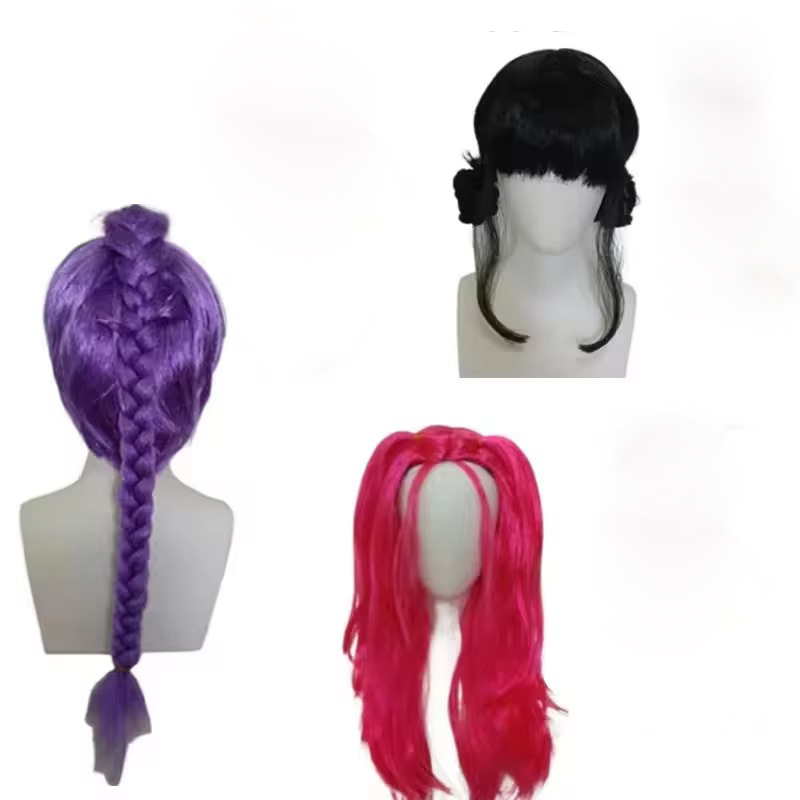 Anime Long Purple Braiding Hai - Anime Cosplay Girl With Black Hair 评论和价格