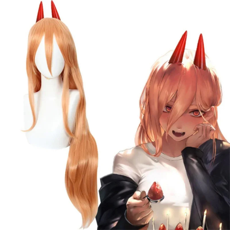 2026 Chainsaw Man Cosplay Hair - Anime Cosplay Orange Hair 评论和价格