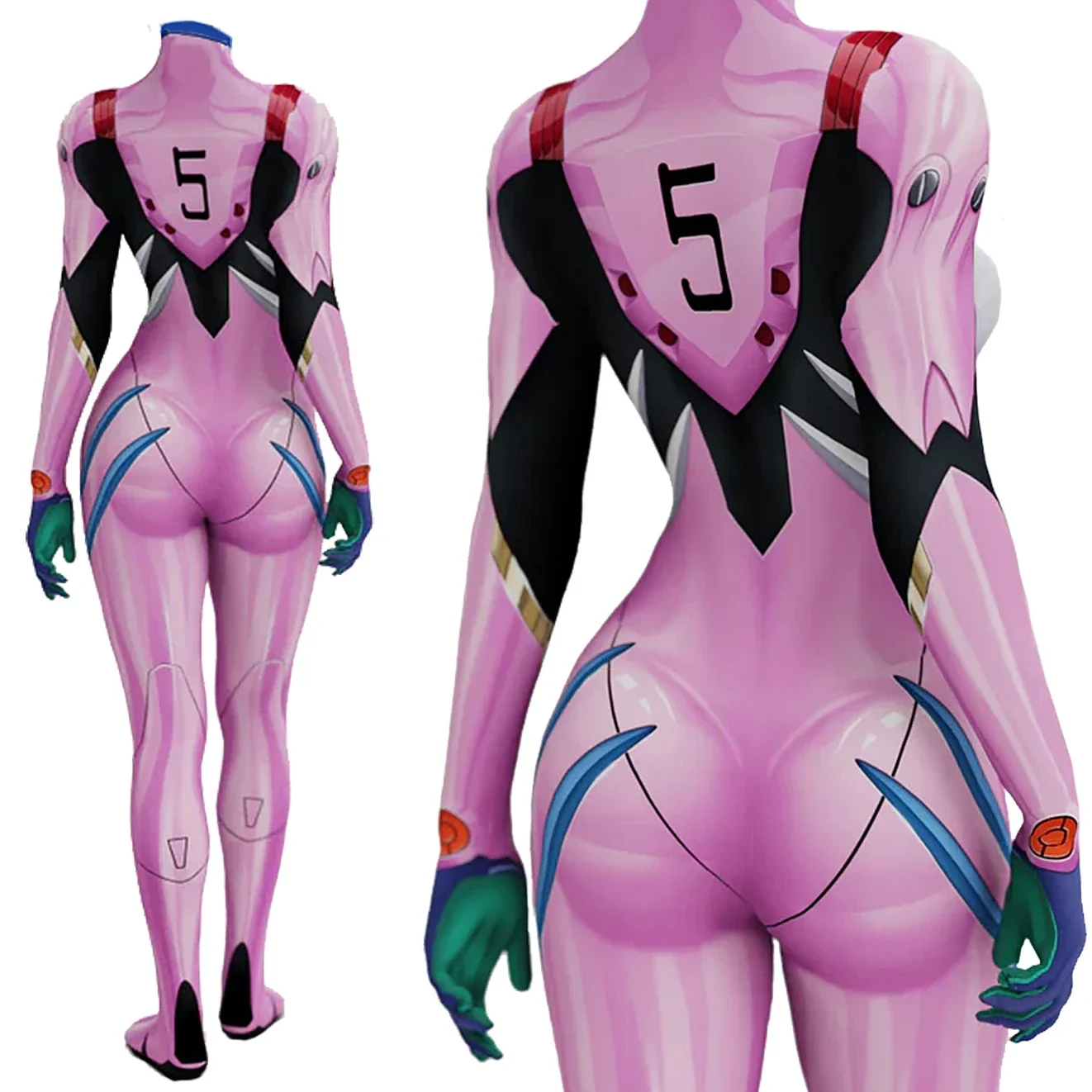 Anime EVA 05 Makinami Cosplay  - Anime Cosplay Jumpsuit 评论和价格
