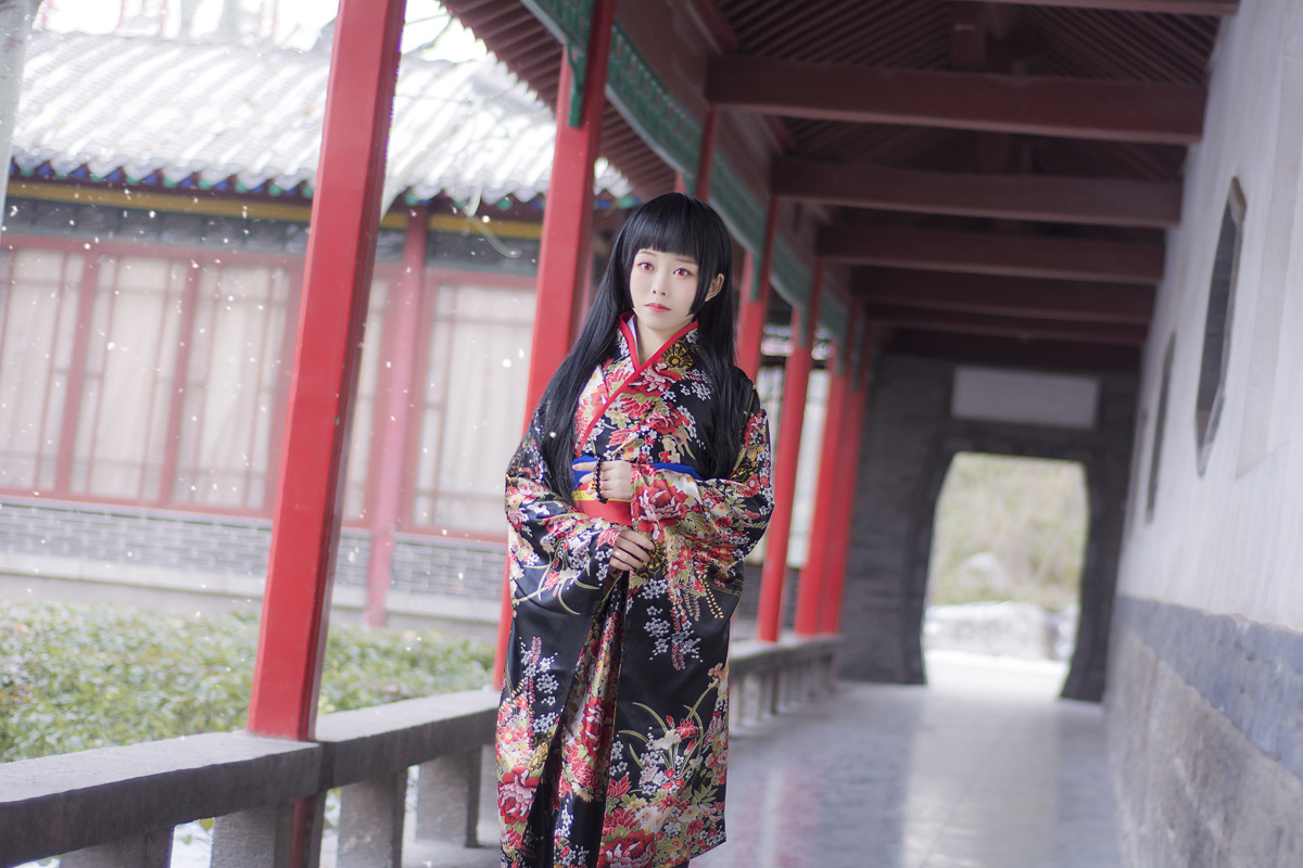Hell Girl Enma Ai Furisode Kim - Anime Cosplay Outfit Girl 评论和价格