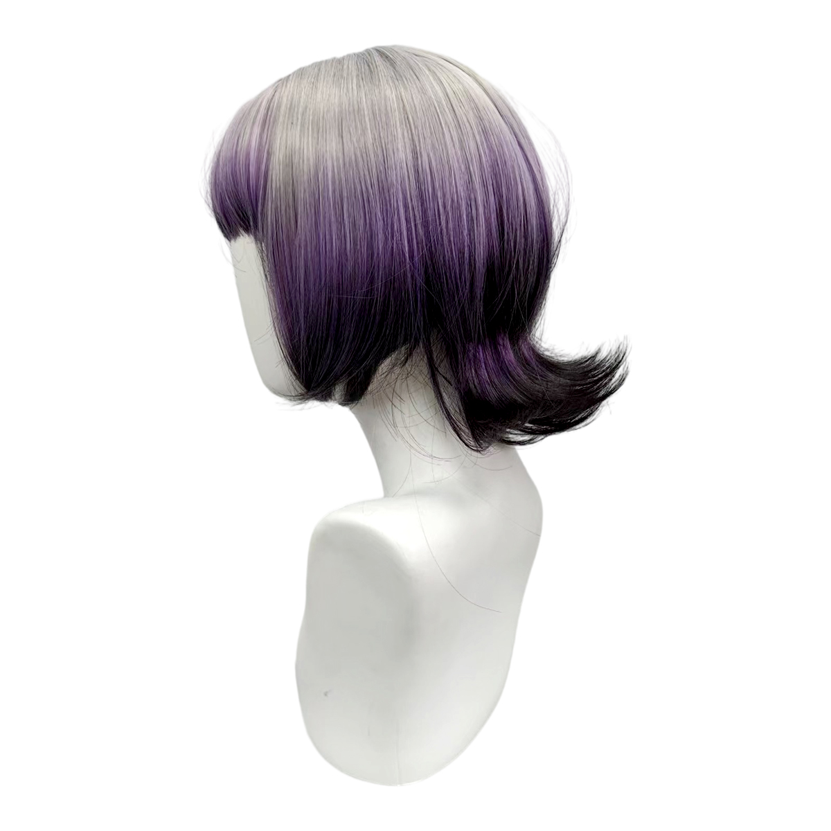Grey Purple Black Ombre Bob Wi - Anime Cosplay Girl With Black Hair 评论和价格