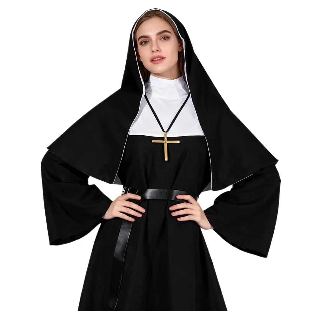 Halloween Nun Cosplay CostumeT - Anime Cosplay Nun 评论和价格