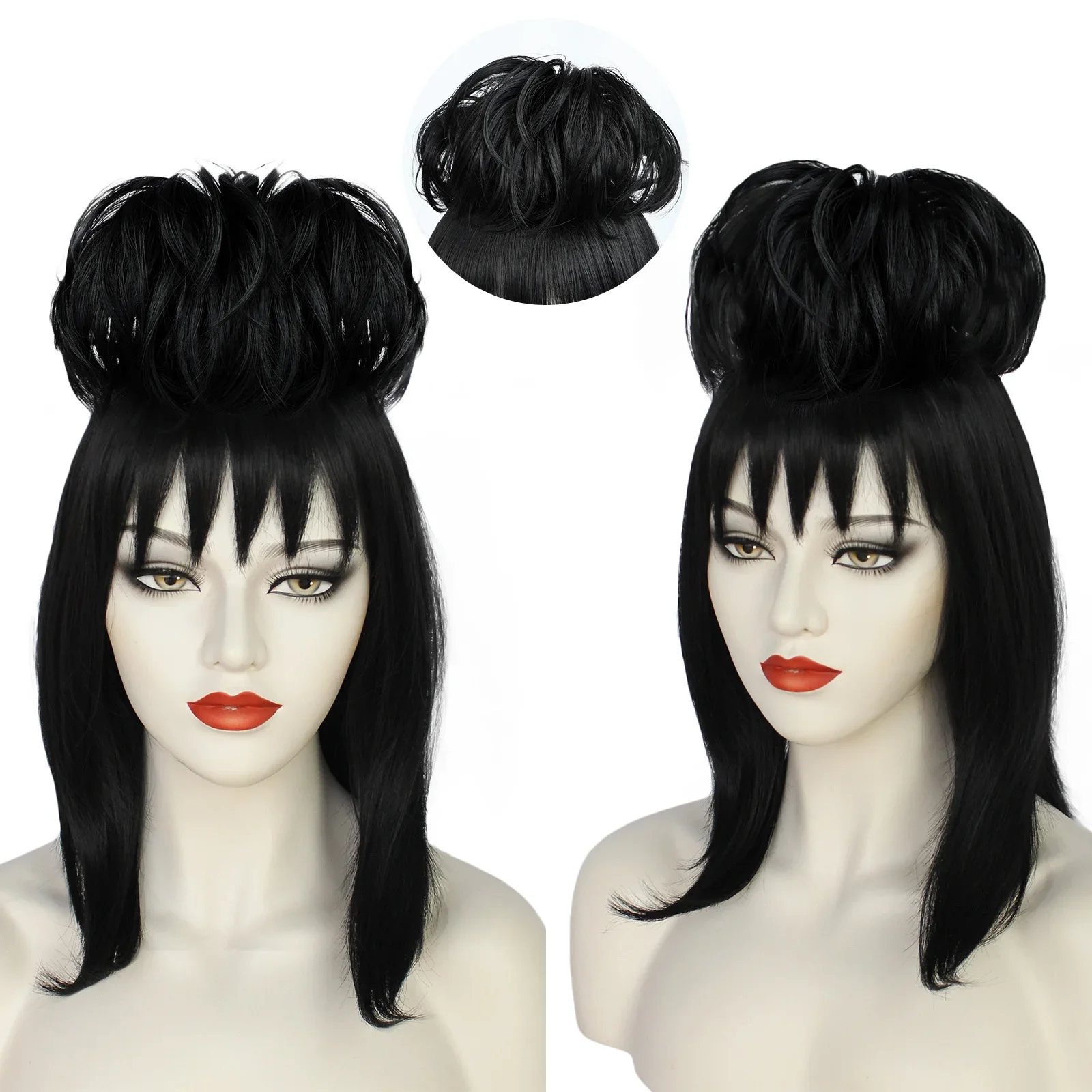 Lydia Deetz Cosplay Wig Bride  - Anime Cosplay Girl With Black Hair 评论和价格