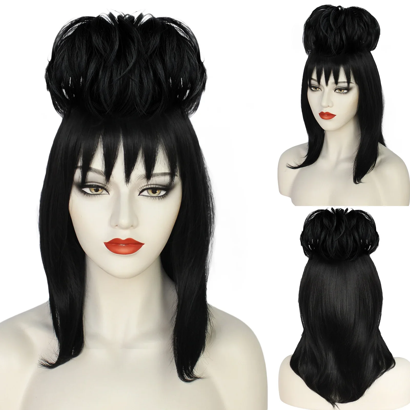 Lydia Deetz Cosplay Wig Bride  - Anime Cosplay Girl With Black Hair 评论和价格