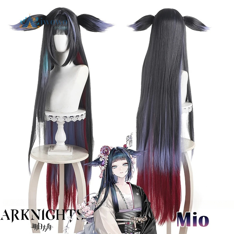 Arknights Mio Cosplay Wig Blac - Anime Cosplay Girl With Black Hair 评论和价格