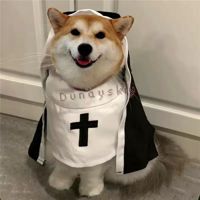 Christmas Pet Dog Cat Cosplay  - Anime Cosplay Nun 评论和价格